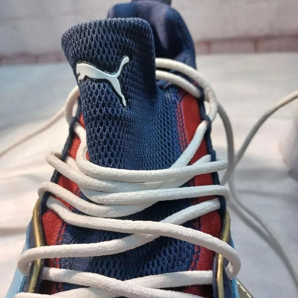 Puma Muse Maia  Sneakers Women's 8 Red Blue White Lace Up Athletic Shoes